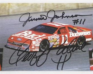 3480 - Junior Johnson/Geoff Bodine Signed Photo 5" x 7"
