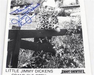 3488 - Little Jimmy Dickens Signed Photo 8" x 10"
