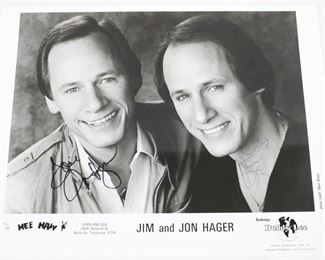 3489 - Jim and Jon Hager (Hee-Haw) Signed Photo 8" x 10"
