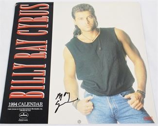3499 - Billy Ray Cyrus Signed 1994 Calendar 11.5" x 11.5"
