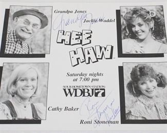 3502 - Hee-Haw Grandpa Jones/Roni Stoneman Signed Photo 11" x 9" Two Signatures
