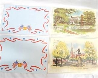 3513 - Set of Vintage Plastic Placement Mats 17.25 x 11.75
