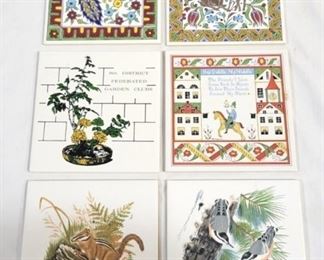 3514 - Set of 6 Decorative 6x6 tiles
