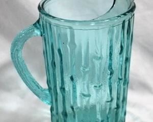 6321 - Blue glass pitcher - 10"
