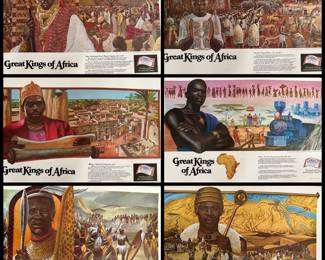 1981 Budweiser GREAT KINGS AND QUEENS OF AFRICA Vtg Posters 20 x 12 1/2 - #1-14 Complete. The posters are in good condition 