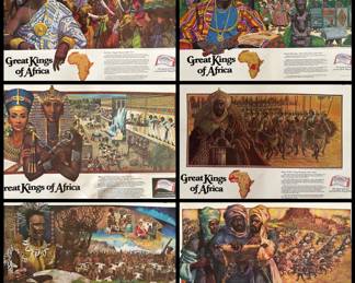 1981 Budweiser GREAT KINGS AND QUEENS OF AFRICA Vtg Posters 20 x 12 1/2 - #1-14 Complete. The posters are in good condition 