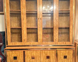 MCM Dining Room Hutch — has matching table, chairs, and buffet server