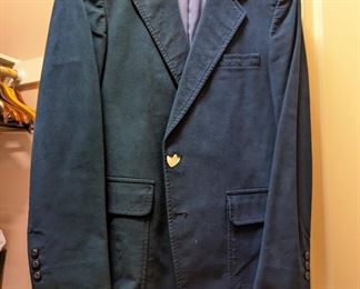 Blue suede jacket