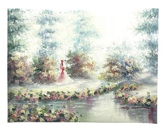 Signed Philip Sanders Landscape Oil on Canvas
