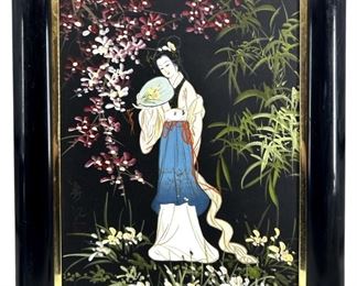 Signed Asian Acrylic on Canvas
