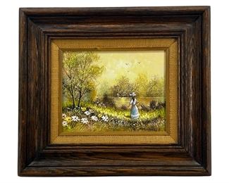 Signed C. Manning Spring Oil on Canvas
