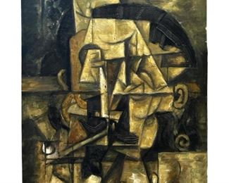 “The Poet” Abstract Oil on Canvas
