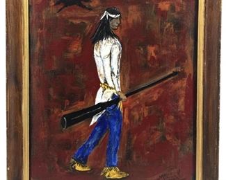 Signed Mateo Moreno Oil on Canvas
