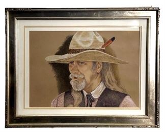 Signed Rebecca Lamb Colored Pencil Drawing
