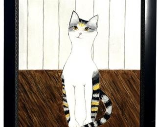 Signed W.E. “Suzie" Acrylic on Canvas
