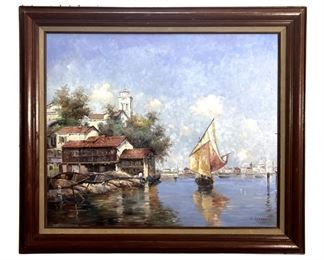 Signed C. Lezaina Oil on Canvas
