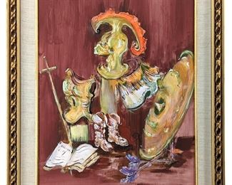 SIgned DLA Ephesians 6:14 Acrylic Painting
