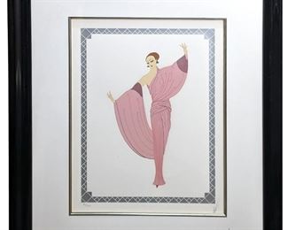 Rare Signed Erte "In The Evening" Serigraph
