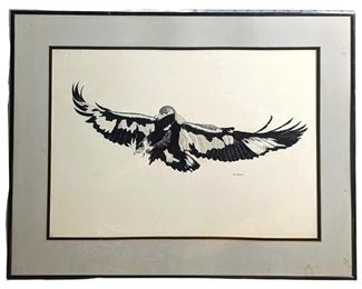 Signed Contarino 82 Eagle Ink on Paper
