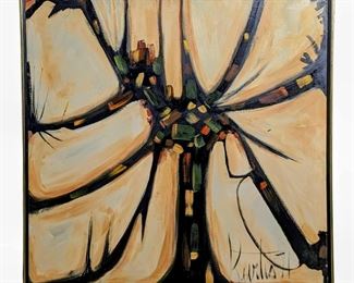Signed Kurtis '71 Modern Art Oil on Canvas
