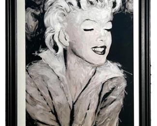 Signed Manneck Marilyn Monroe Lithograph
