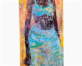 Signed S Hedrick "Sun Drenched" Acrylic on Canvas
