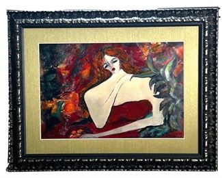 Signed Luis Luis Metallic Painting
