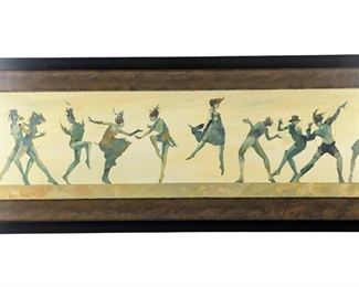 Signed Bruce Holwerda Fields of Gray Acrylic Art
