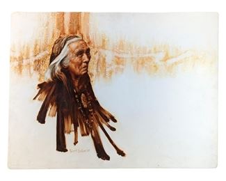 Original Robert Buckner Indigenous Oil on Panel
