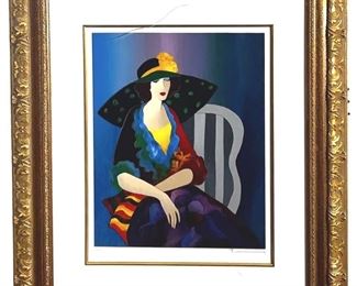 Signed Itzchak Tarkay “Lauren Remembers" Serigraph
