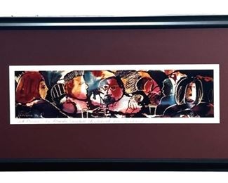 Signed Rhonda Campbell “Card Players" Print
