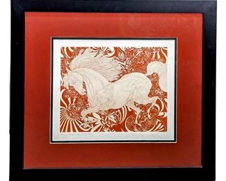 Signed Guillaume "Along The Way" Etching
