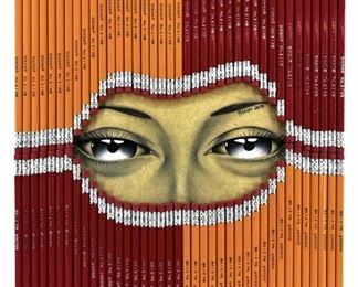 Signed Tshun Pencil Modern Art
