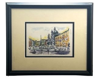 Signed Max Balletti Lithograph
