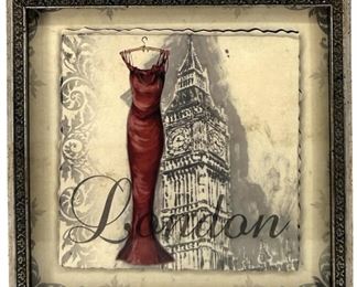 Vintage London Fashion Collage Piece
