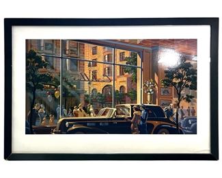 Signed Michael Young “Caddy Corner" Serigraph
