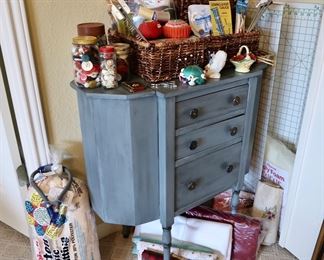 Cute Vintage Sewing Cabinet and accessories