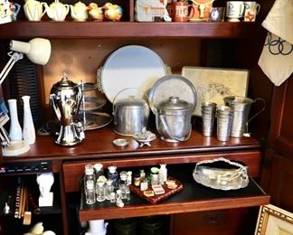 Vintage aluminum kitchen items and other misc