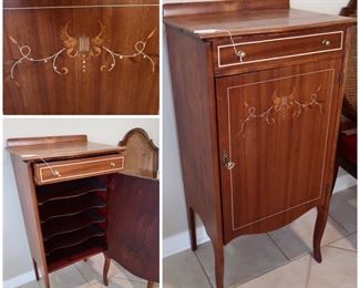 Beautiful Record or Sheet Music Cabinet