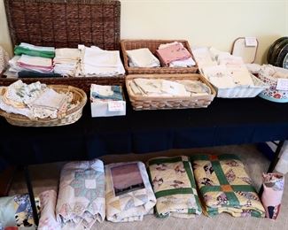 Beautiful linens and quilts