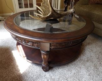 Large circular Bernhardt coffee table