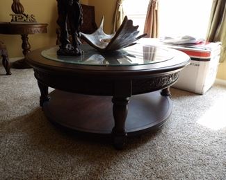 Large circular Bernhardt coffee table