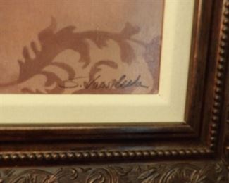 Wine art, signed by S. Vassilella
