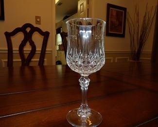 Crystal D'Arques Durand Longchamp Cordial pattern glassware