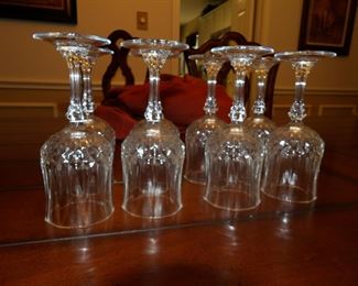 Crystal D'Arques Durand Longchamp Cordial pattern glassware