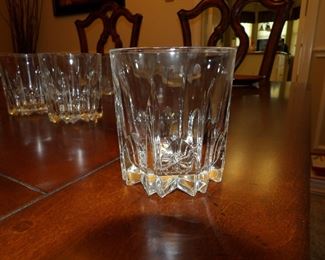 Crystal D'Arques Durand Longchamp Cordial pattern glassware