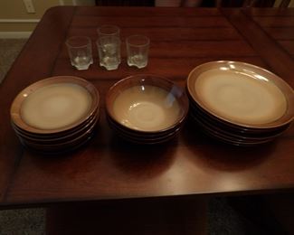 Sango Roma Caramel dishware 4815