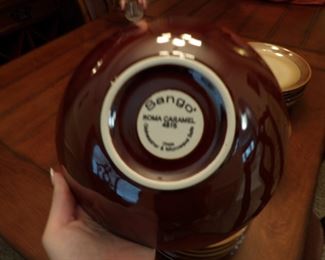 Sango Roma Caramel dishware 4815