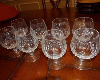 Crystal D'Arques Durand Longchamp Cordial pattern glassware