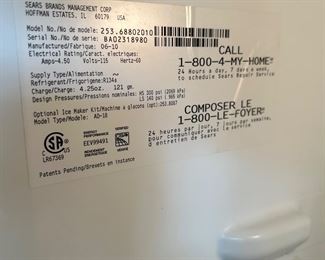 Kenmore refrigerator